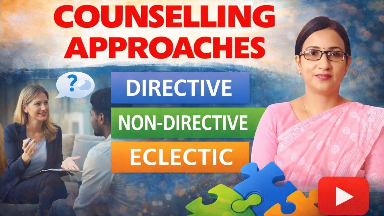 Approaches to Counselling  Directive, Non Directive and Eclectic#ugcnet #ugcnetexam #education