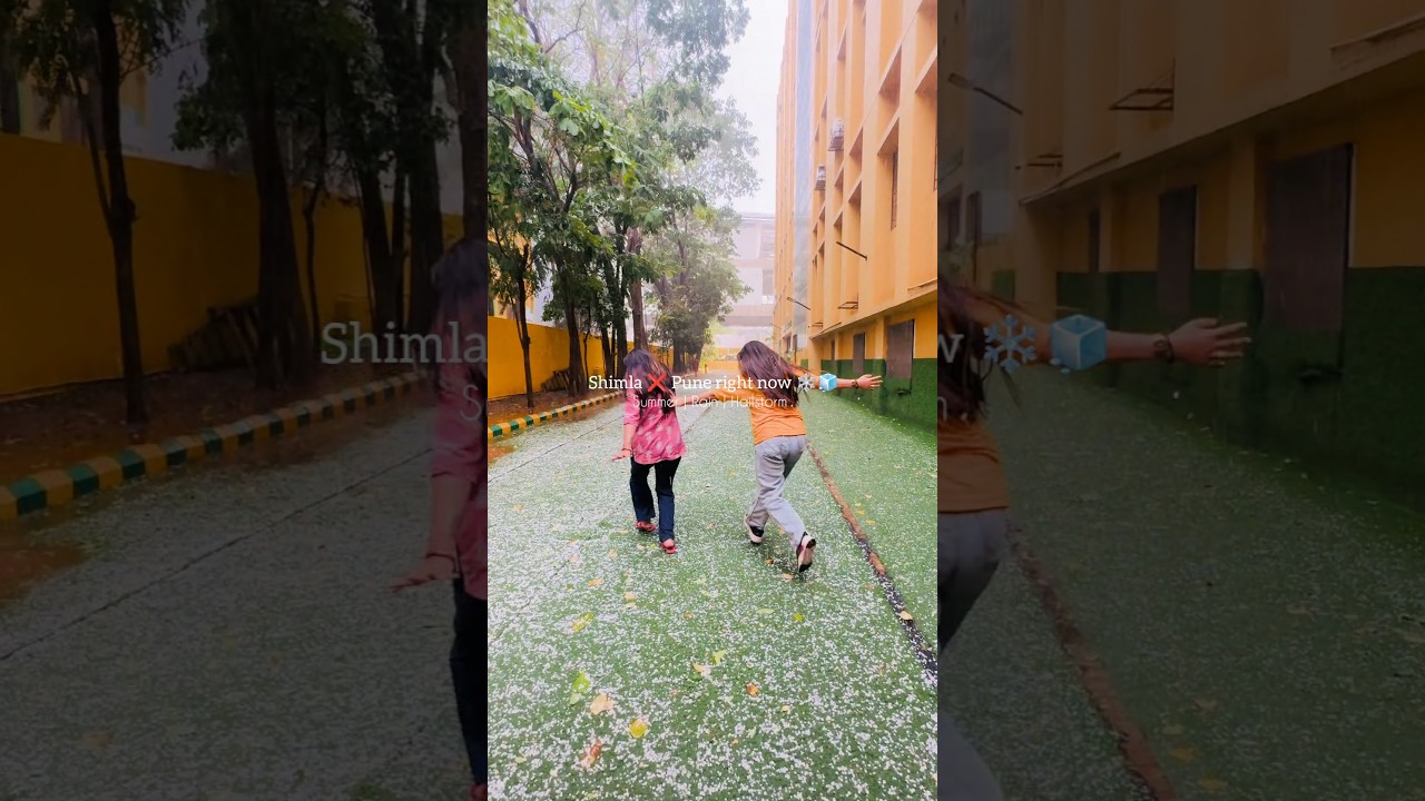 Pune Mein Achanak Hailstorm 😱 | First Time Experience! | #pune #hailstorm #puneweather #rain #fun