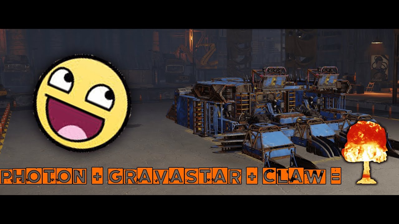 Crossout .. Photon + Gravastar + Claw = Destroy lobby💣 (I have the wrong day)