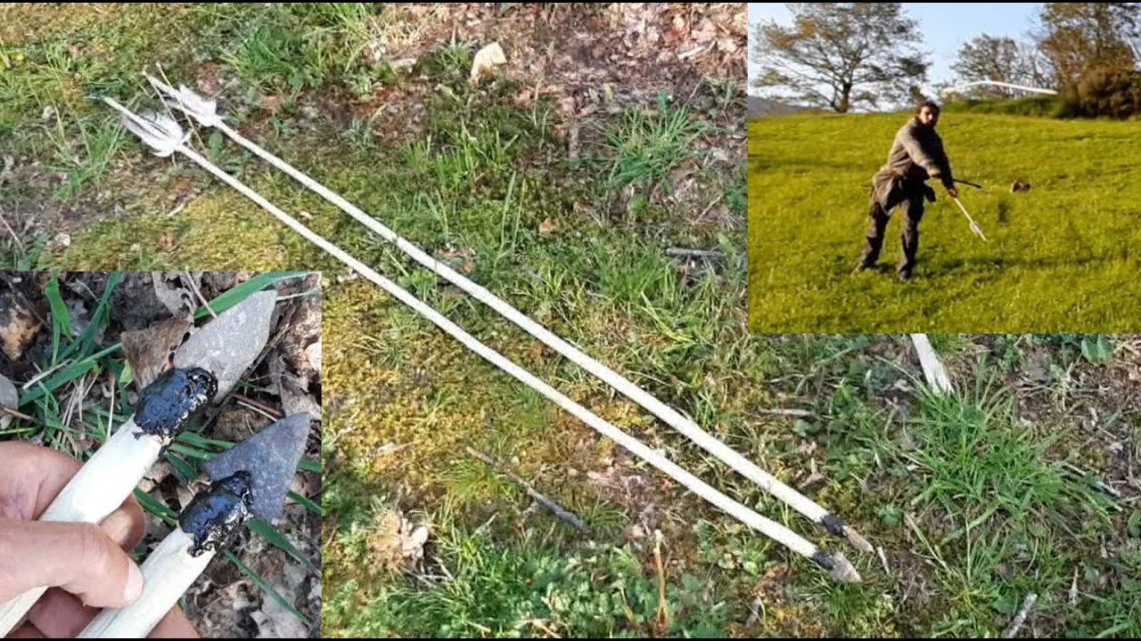 CÓMO HACER DARDOS de ATLATL- 100% Paleolítico! #prehistoria #armasprehistóricas #caza