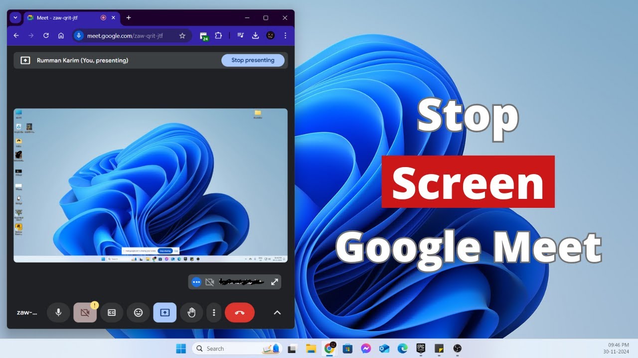 How to Share Screen in Google Meet
