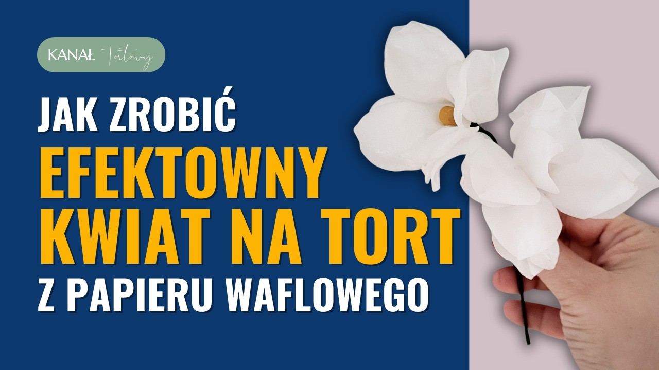 Kwiatek papieru waflowego - Jak zrobić dekorację na tort?