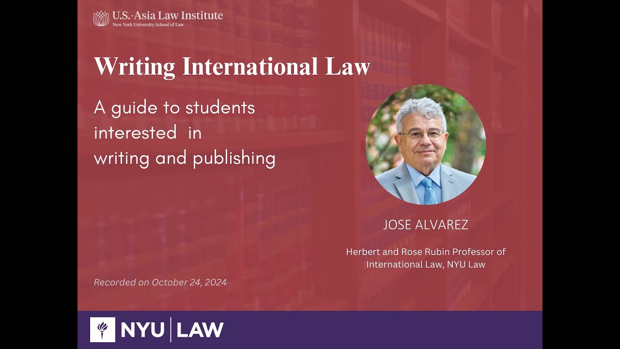 Writing International Law: A guide to students interested  in writing and publishing