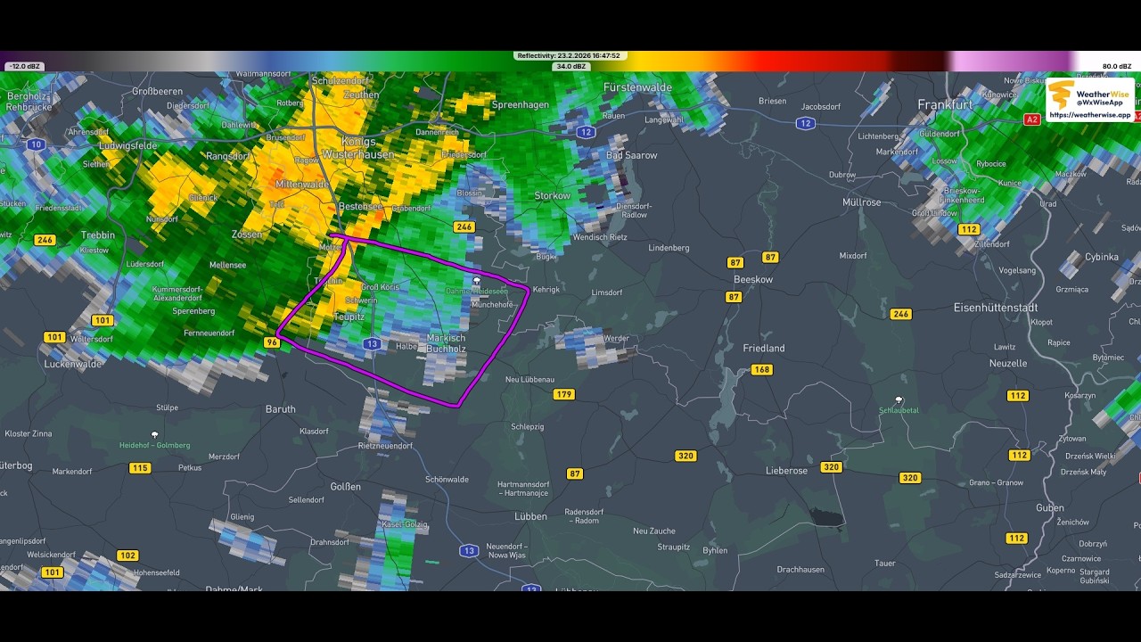 Die erste Level 2 Tornadowarnung als es passierte!