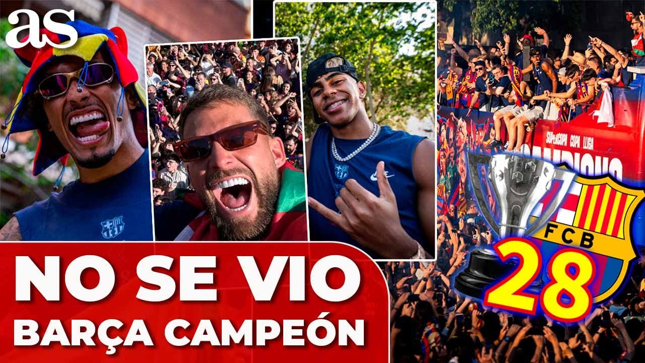 LO QUE NO SE VIO de la CELEBRACIÓN del BARÇA CAMPEÓN de LALIGA: LAMINE, RAPHINHA, ÍÑIGO...