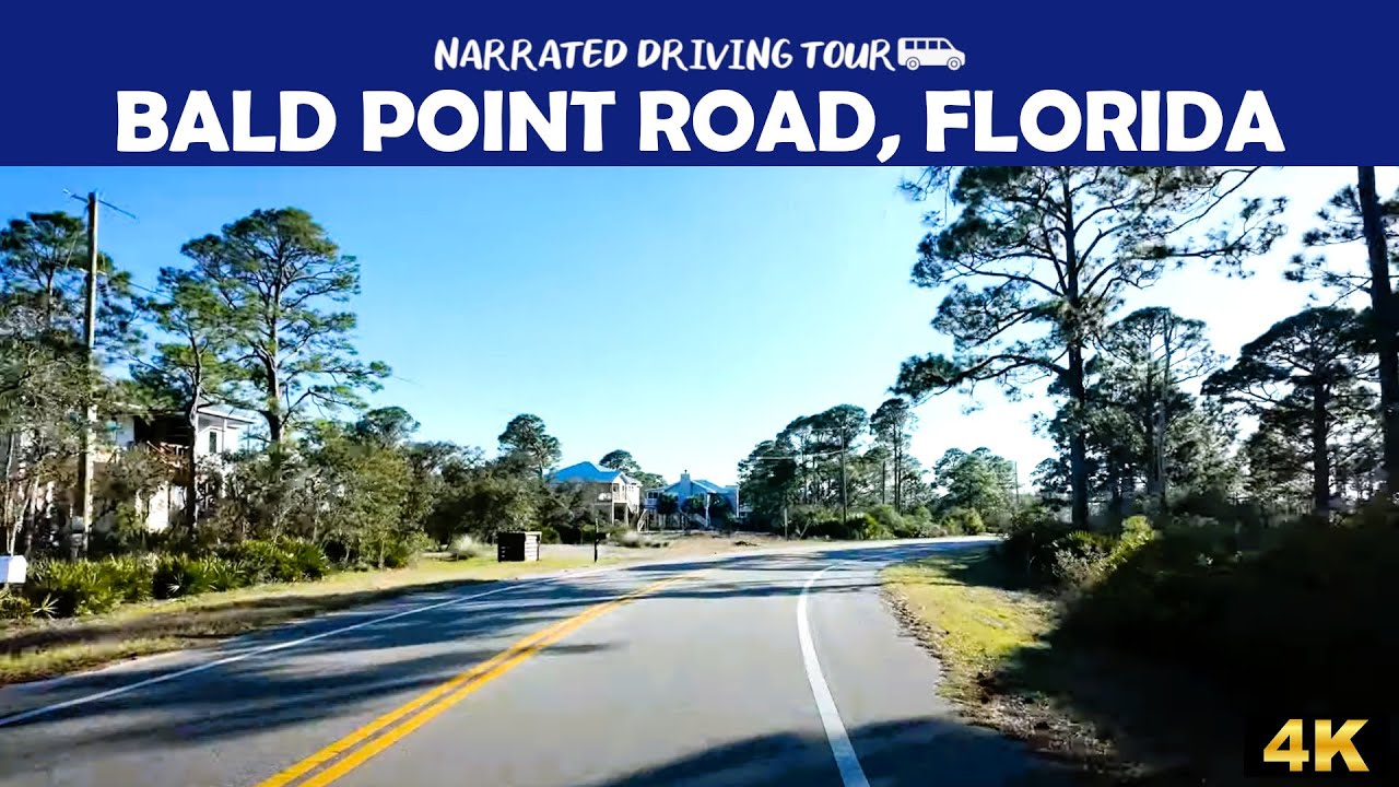 🚗 Scenic 4K Drive on Bald Point Road, Florida! 🌊🌿 | Coastal Nature Escape 🏝️☀️