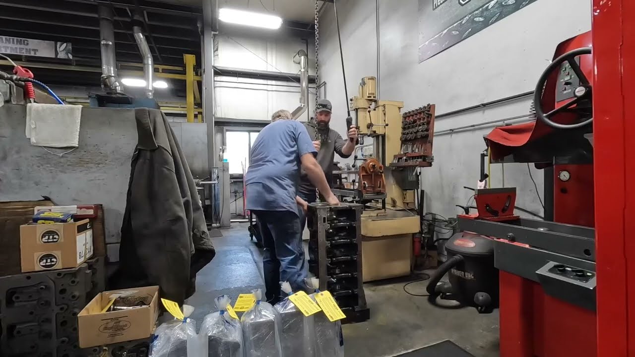 5.9 cummins block, checking line bore.