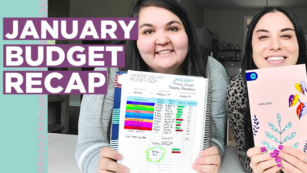 January 2021 Paycheck Budget Recap | Budget Tips + Savings Goals