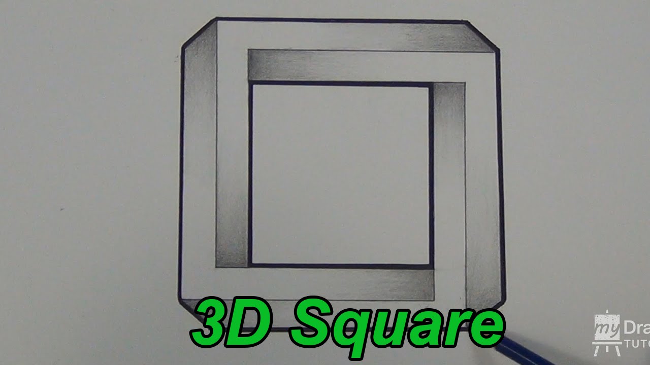 Как нарисовать невозможный квадрат — 3D-квадрат — невозможные фигуры (озвучено)