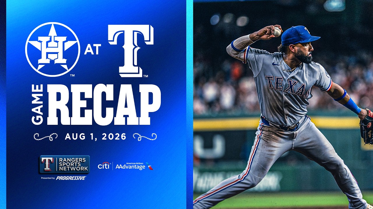 Rangers vs Astros Game Recap 8/1/2026 | Rangers Sports Network | Presented by Citi AAdvantage