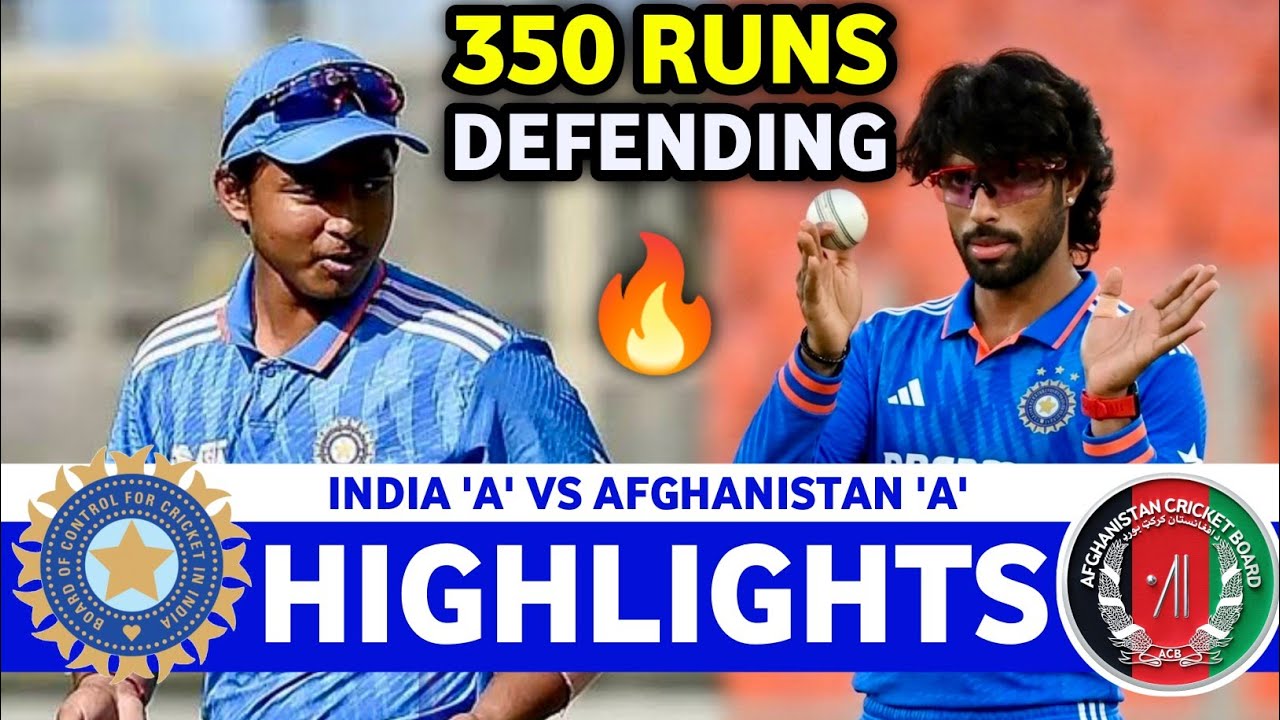 India A Vs Afghanistan A Tri Nation Series Highlights | Ind VS AFG 2026
