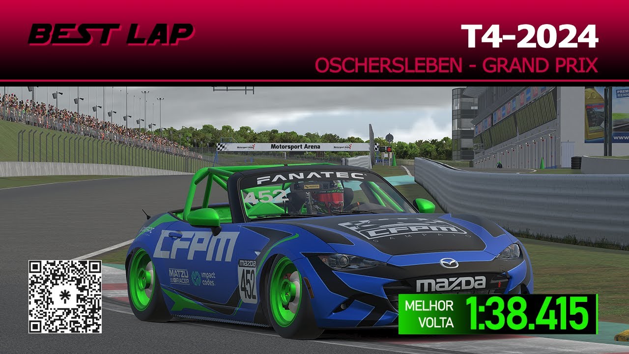 Best Lap - 1:38.415 - Motorsport Arena Oschersleben - Grand Prix | iRacing Global Mazda MX-5 Cup