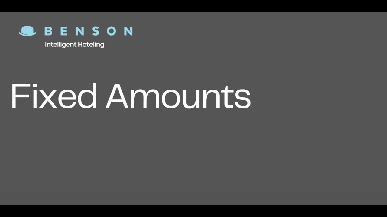 Overview of Fixed Amounts for Hotel Rates 💼