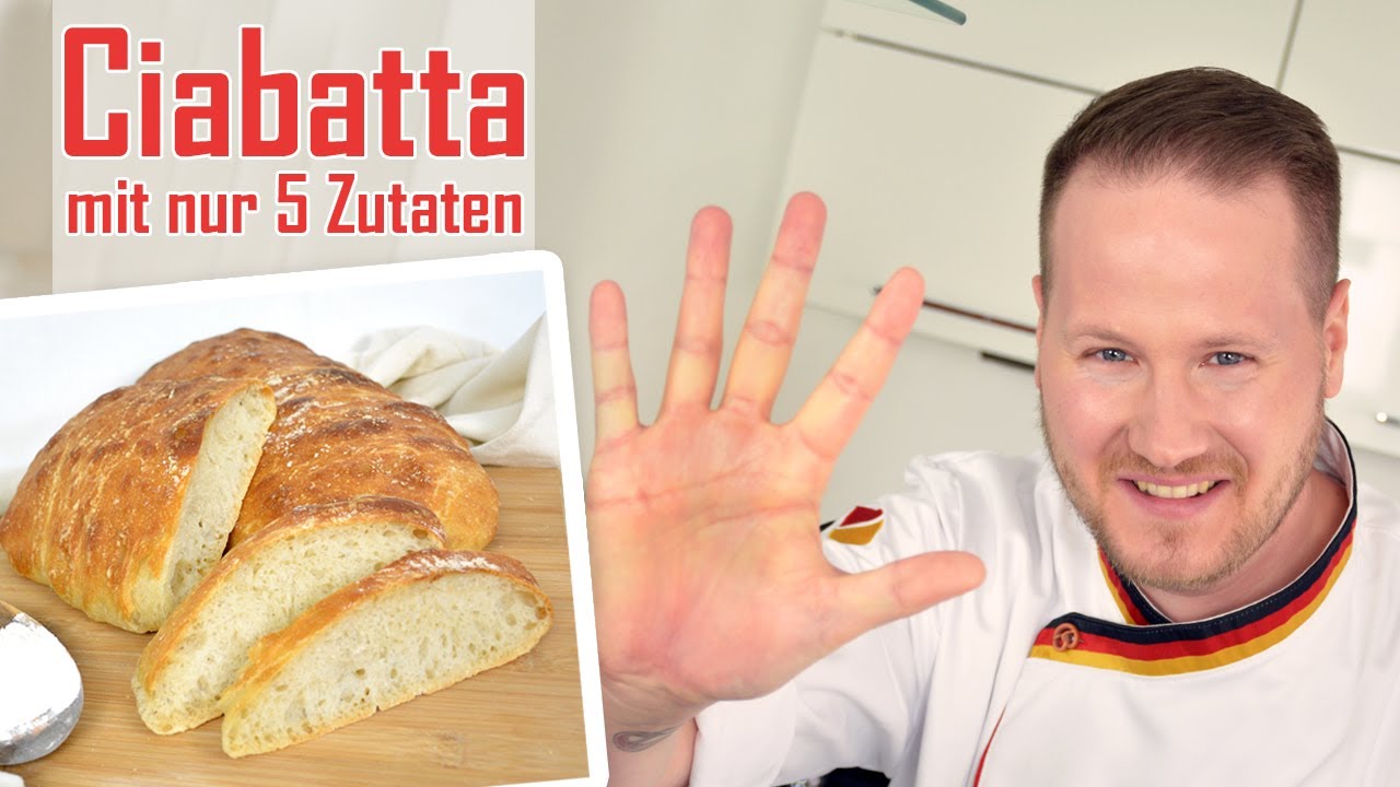 CIABATTA wie in ITALIEN mit nur 5 Zutaten // Einfaches CIABATTA mit Olivenöl
