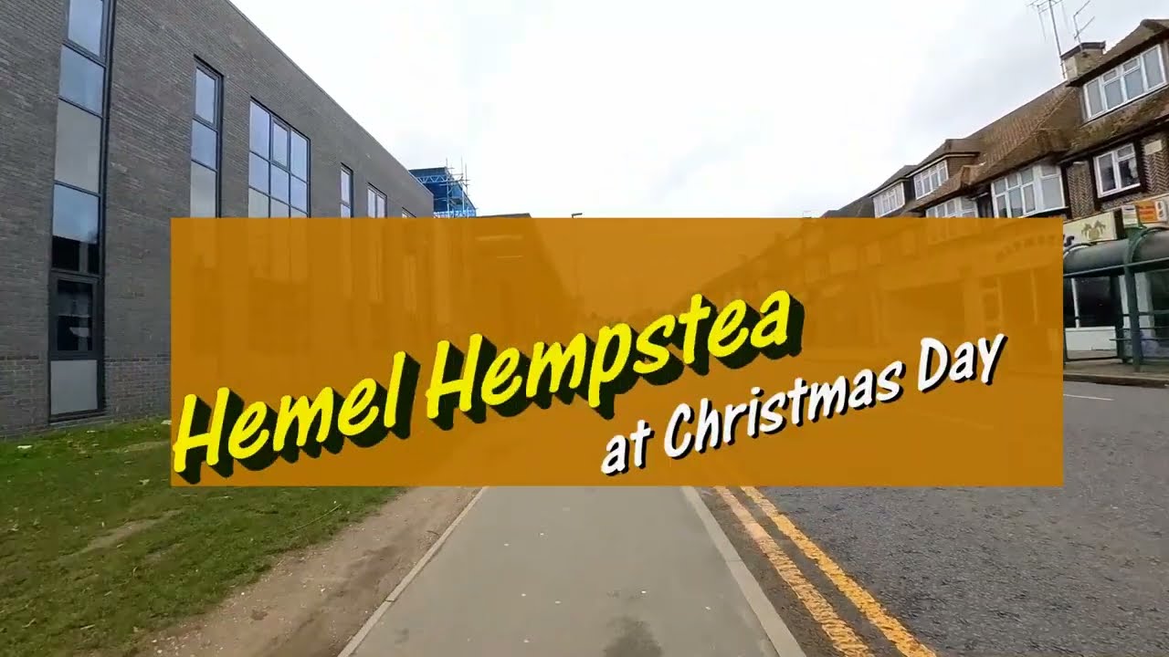 Exploring UK: Hemel Hempstead Walk 1080p, (Christmas Day)