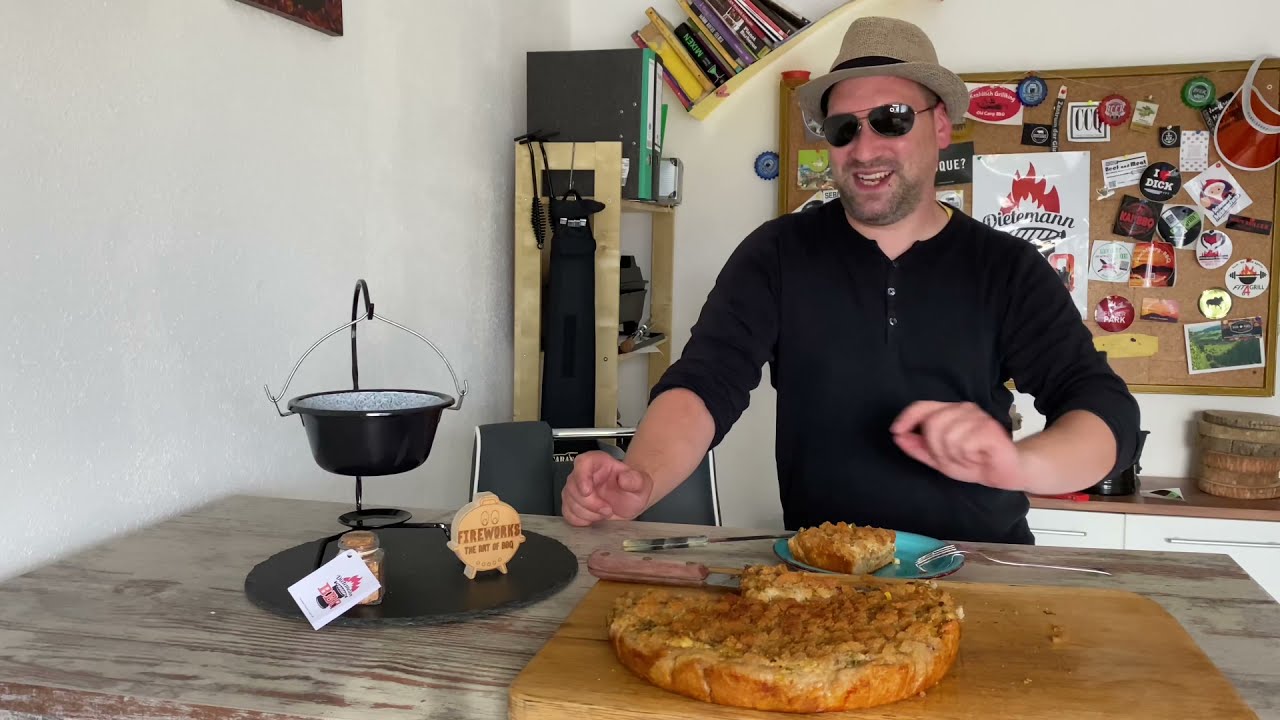 Typisch Hessisch Casseler Speckkuchen aus dem Dutch Oven (Fail)