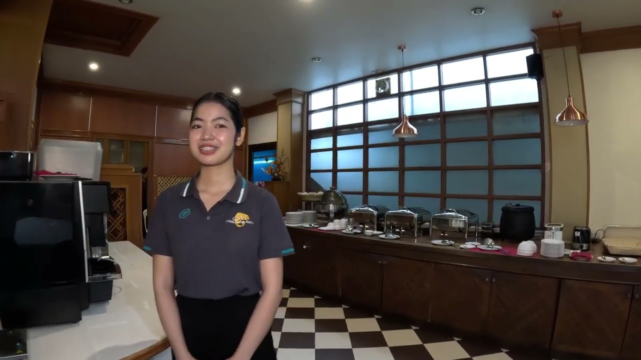 Thailand Surin City Beautiful Thai Girls Working in The Hotel Restaurant