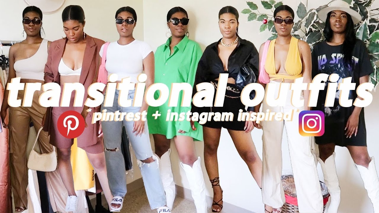 PINTEREST AND IG INSPIRED LOOKS // TRANSITIONAL OUTFITS // summer to fall looks 2021🍁