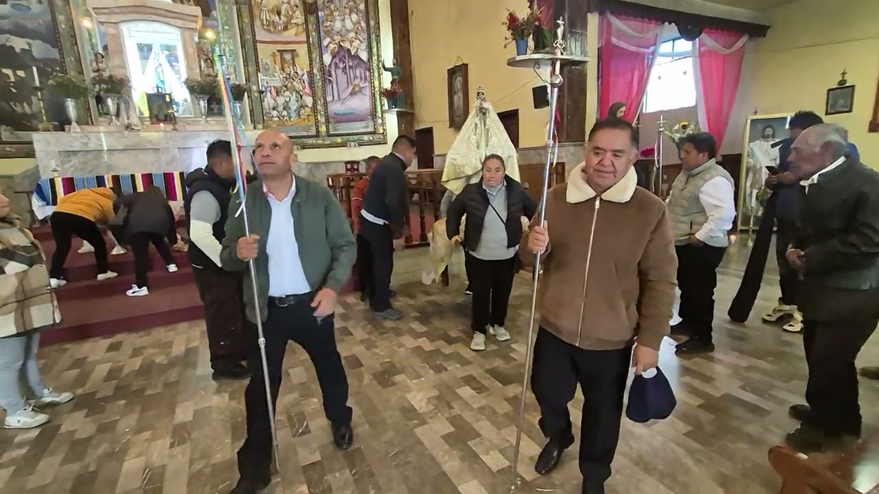 Recepción de Imagen en Capilla de Virgen de la Defensa para visita a San Simeon Xipetzinco