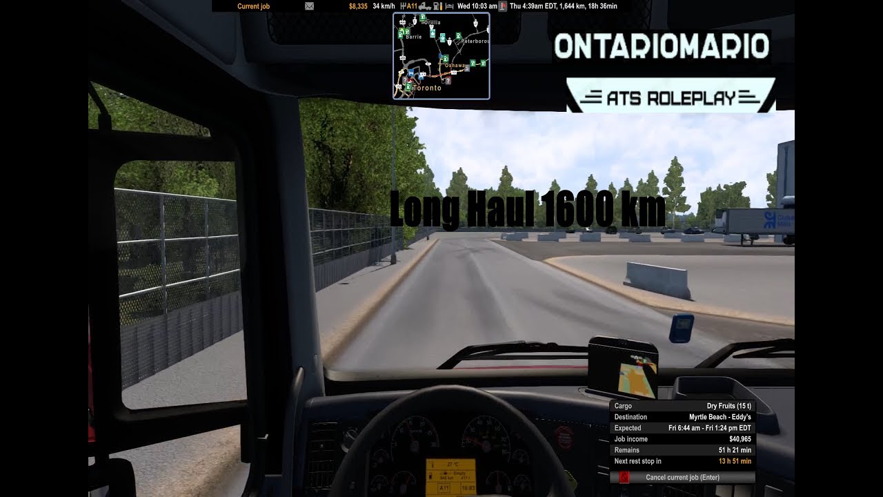 OntarioMario First LongHaul (ATS Roleplay)#ats