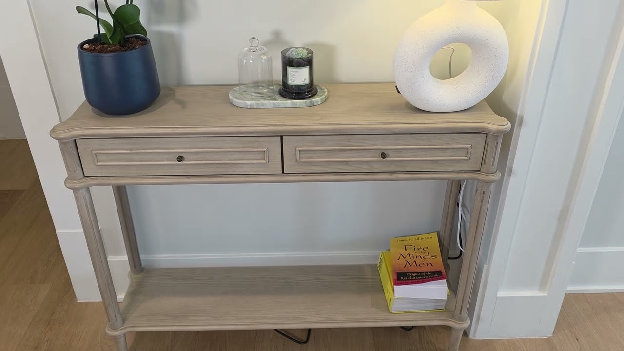 Testing a Narrow Console Table with Storage & Charging