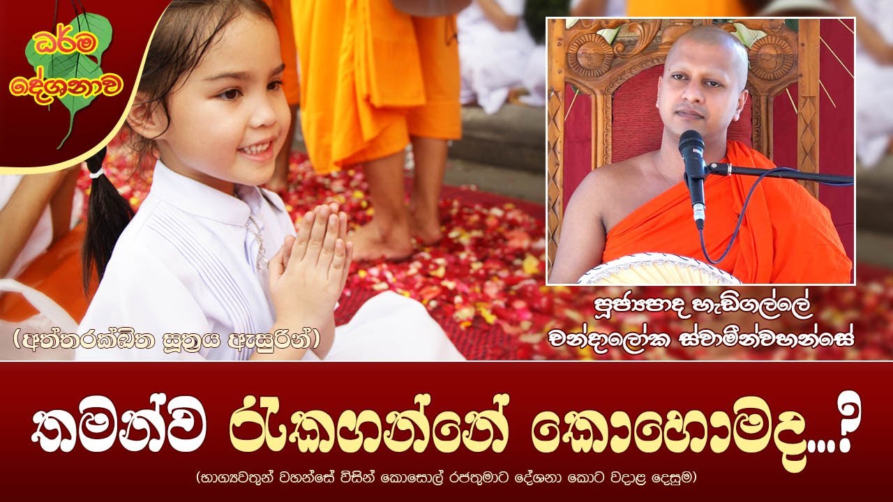 Ven Hedigalle Chandaloka Thero | 2022-07-23 | 11:30 AM (තමන්ව රැකගන්නේ කොහොමද...?)අත්තරක්ඛිත සූත්‍රය