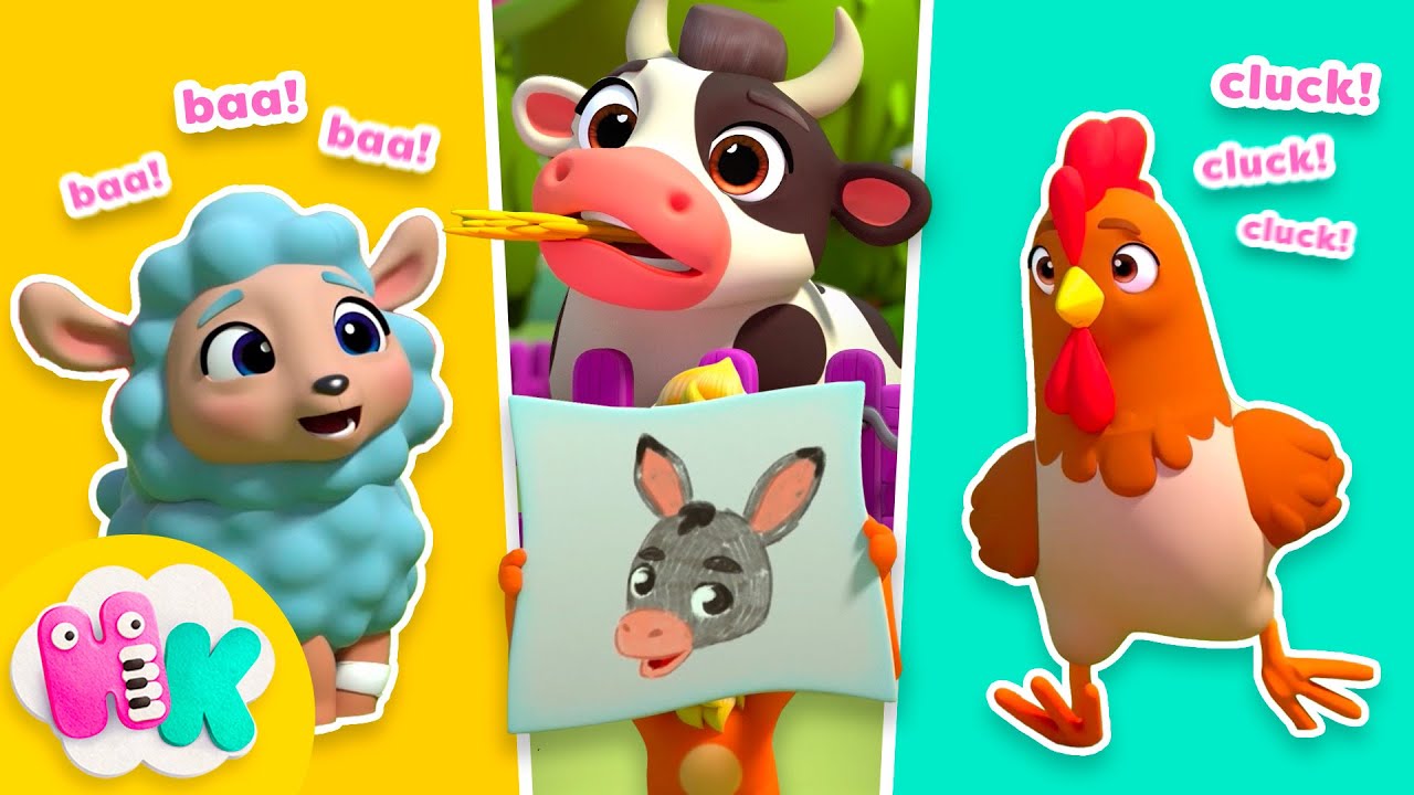 Езикът На Животните 🐱 Животните от фермата | HeyKids - Детски песни