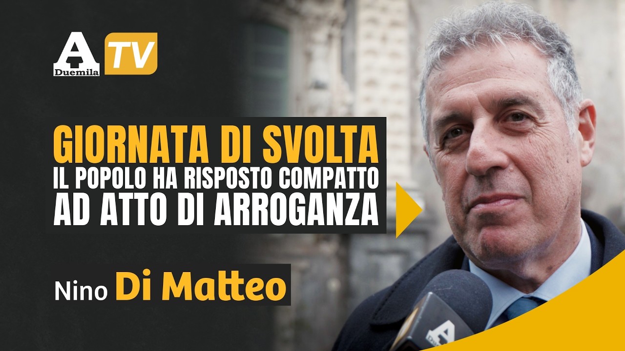Di Matteo: &ldquo;Giornata di svolta, il popolo ha risposto compatto ad atto di arroganza&rdquo;