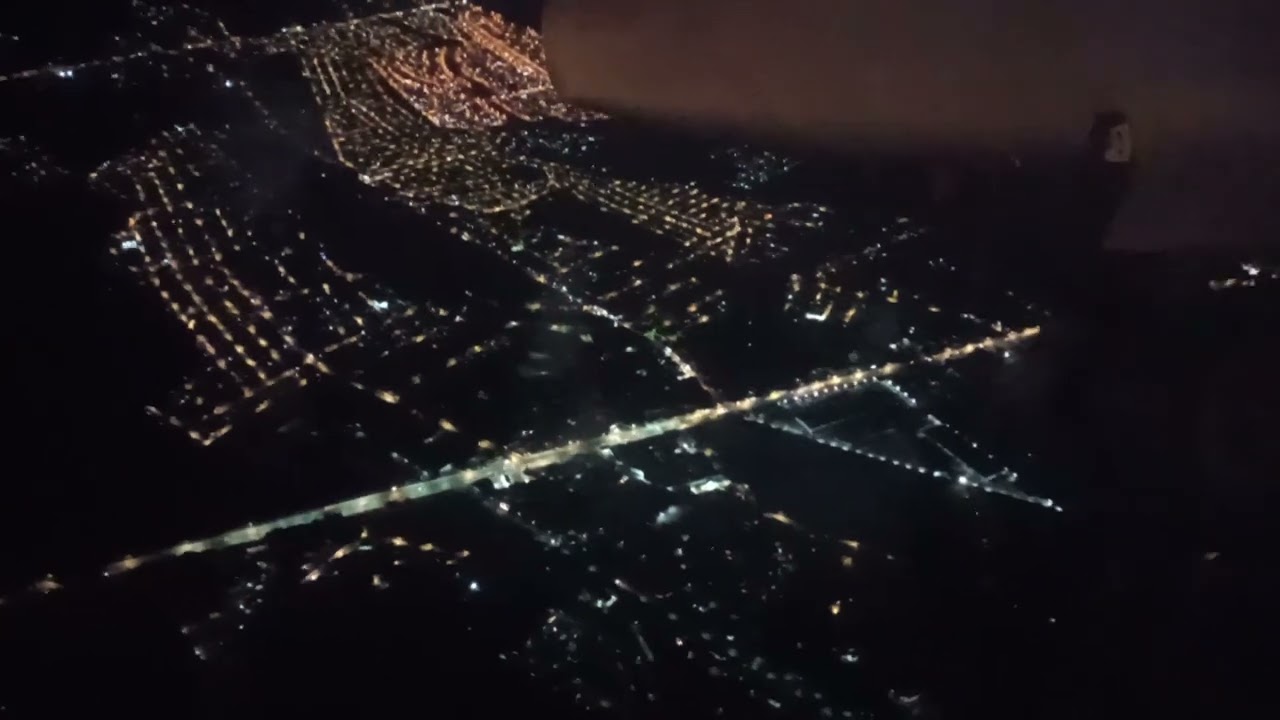 Aerial view of Davao City at night