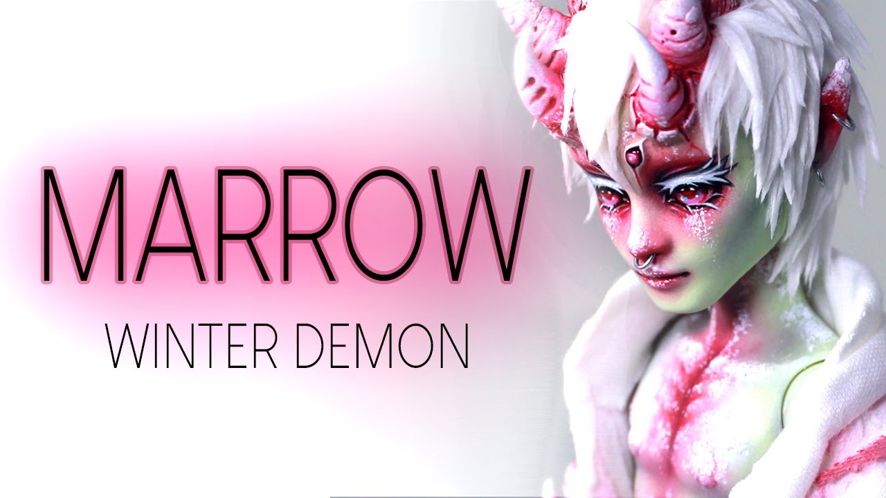 MARROW the Winter Demon ○ OOAK Art Doll Repaint ○ Custom Monster High Doll ○