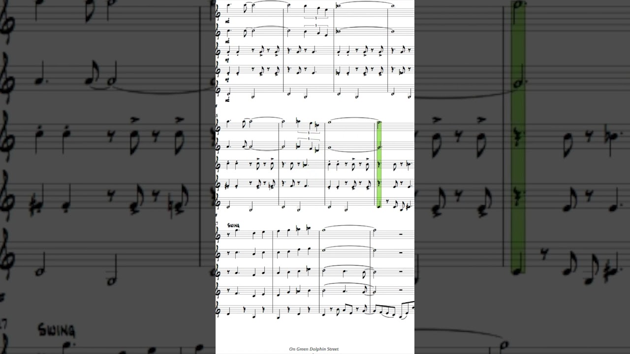 On Green Dolphin Street - [Clarinet Quintet] - Sheet Music