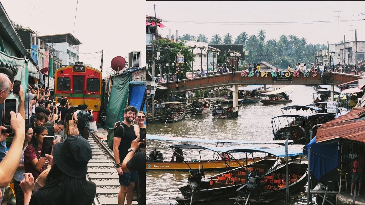 Tourတွေက ဘတ်၁၀၀၀ကျော်ယူတဲ့ ခရီးကို ဘတ် ၁၀၀ နဲ.သွားပါမယ်Mae klong market and amphawa floating market