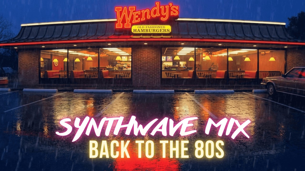 Retrowave • Back to the 80s | 1987 Neon Diner Rainy Night