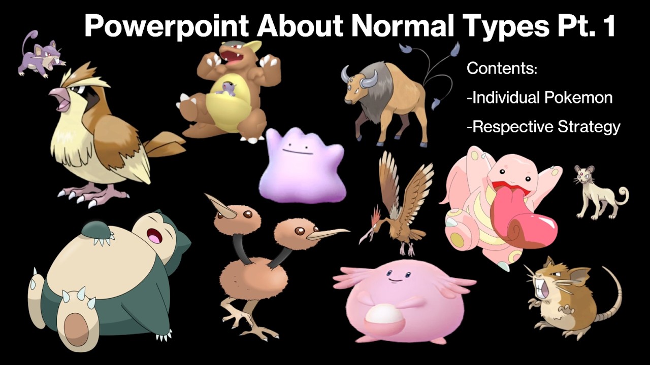 Powerpoint About Normal Types In Gen 1 (Part 1)