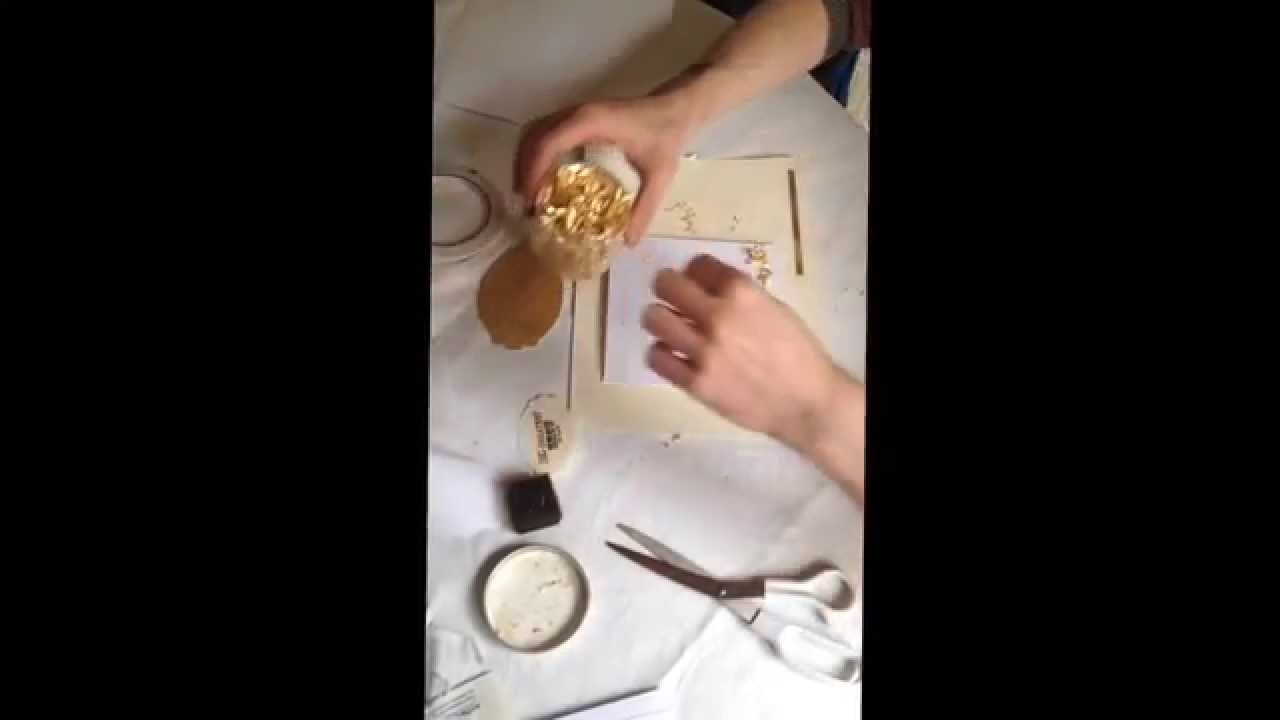 Gilding flake tutorial using double sided adhesives