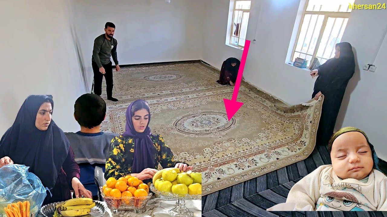 🏡 Amazing Nomadic Family Life! Iranian Tribe Daily Routine & New Carpets 👨‍👩‍👧‍👦