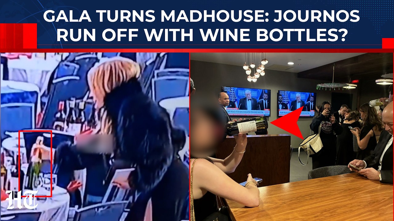 Did US Journalists Loot Wine During Shooting Scare? Viral Videos Show Bottles Taken From Gala |Trump
