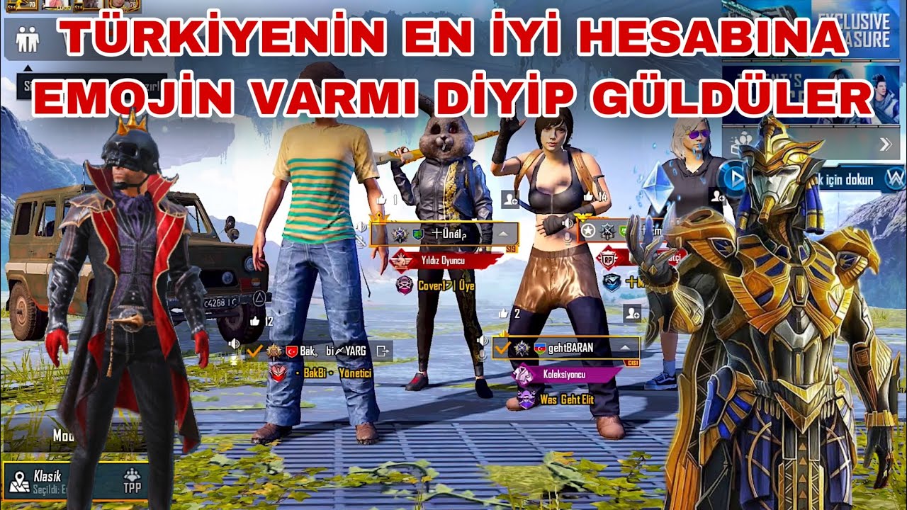 TÜRKİYENİN EN İYİ HESABIYLA BAYRAK TROLL EMOJİ FİGHT / PUBG MOBİLE