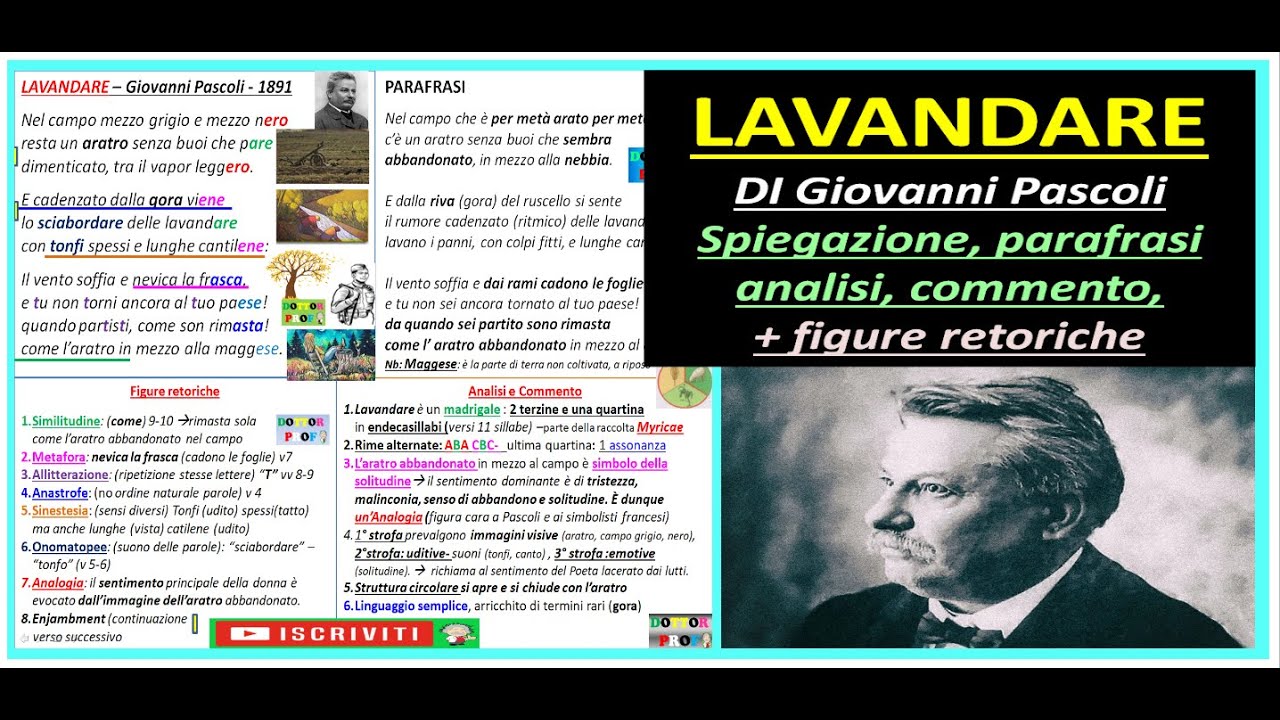 LAVANDARE (Pascoli) spiegazione, parafrasi, analisi, commento e figure retoriche