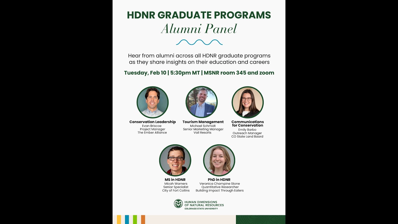 HDNR Graduate Programs Alumni Panel