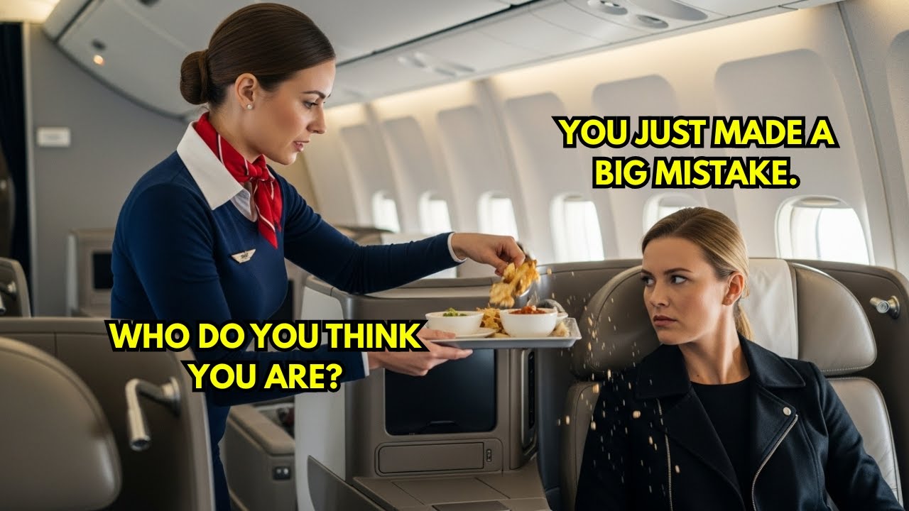 American Female Spy Humiliated By Flight Attendant Who Spills Food On Her, Uncovering A Global Plot