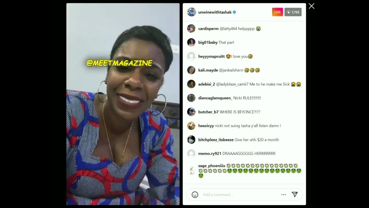 Tasha K talks Cardi B lawsuit on Instagram Live! #TashaK #CardiB #UnwineWithTashaK #MEETMagazine