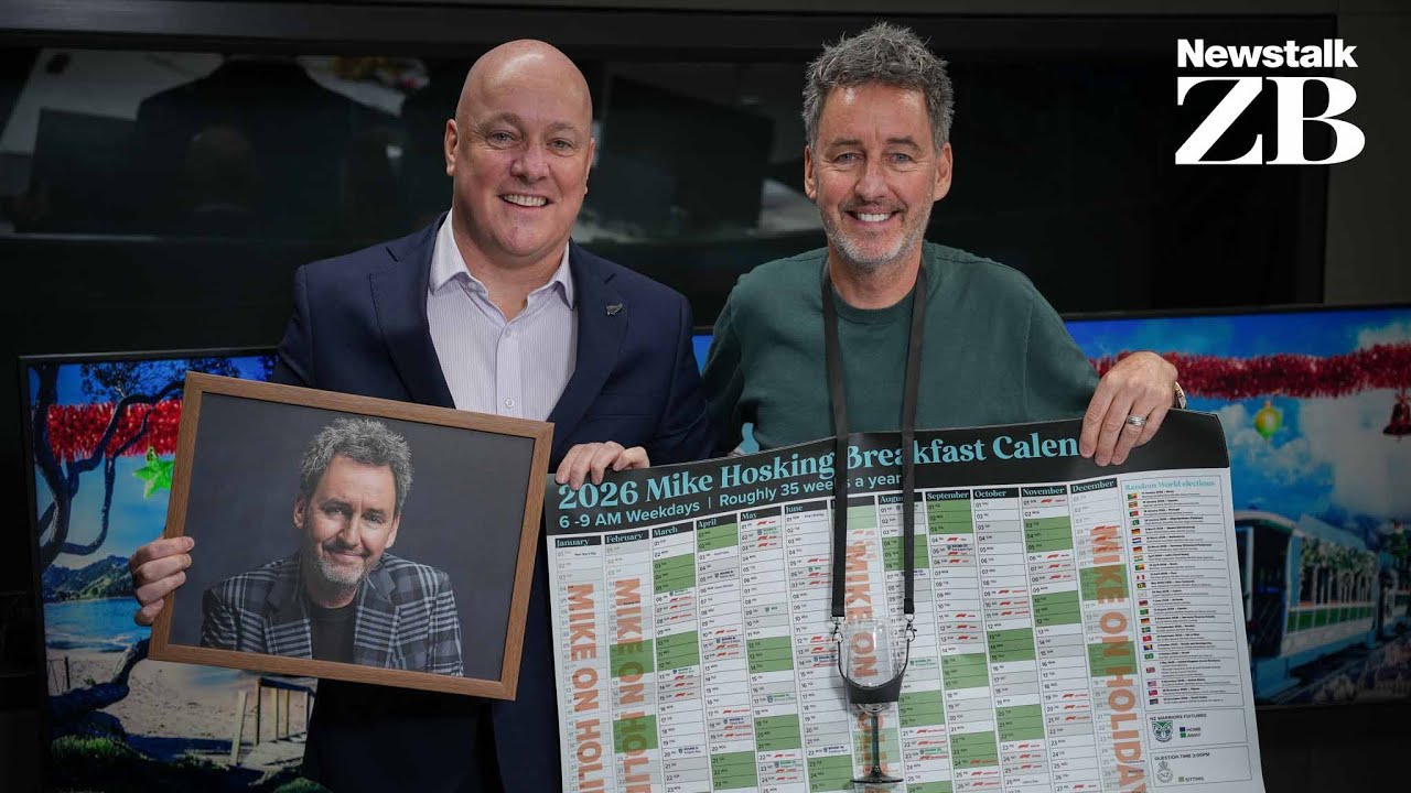 Christopher Luxon shocks Mike Hosking in annual gift exchange | Mike Hosking Breakfast