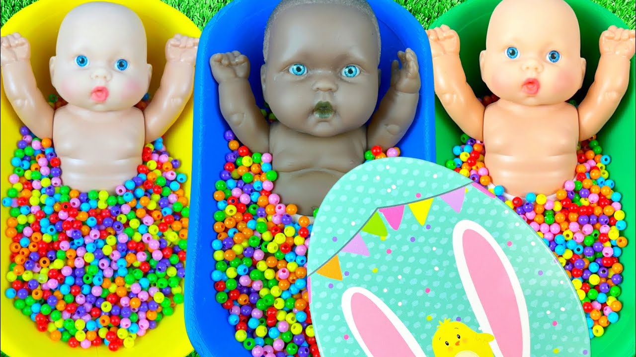 Minutes Satisfying Video | Mixing Funny Candy ASMR & Make Up in 3 Bathtubs with Magic M&M's Slime