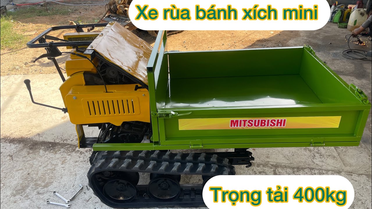Xe rùa bánh xích Nhật bãi mini, trọng tải 400kg mấy dầu, bà con quan tâm id e ạ 🥰