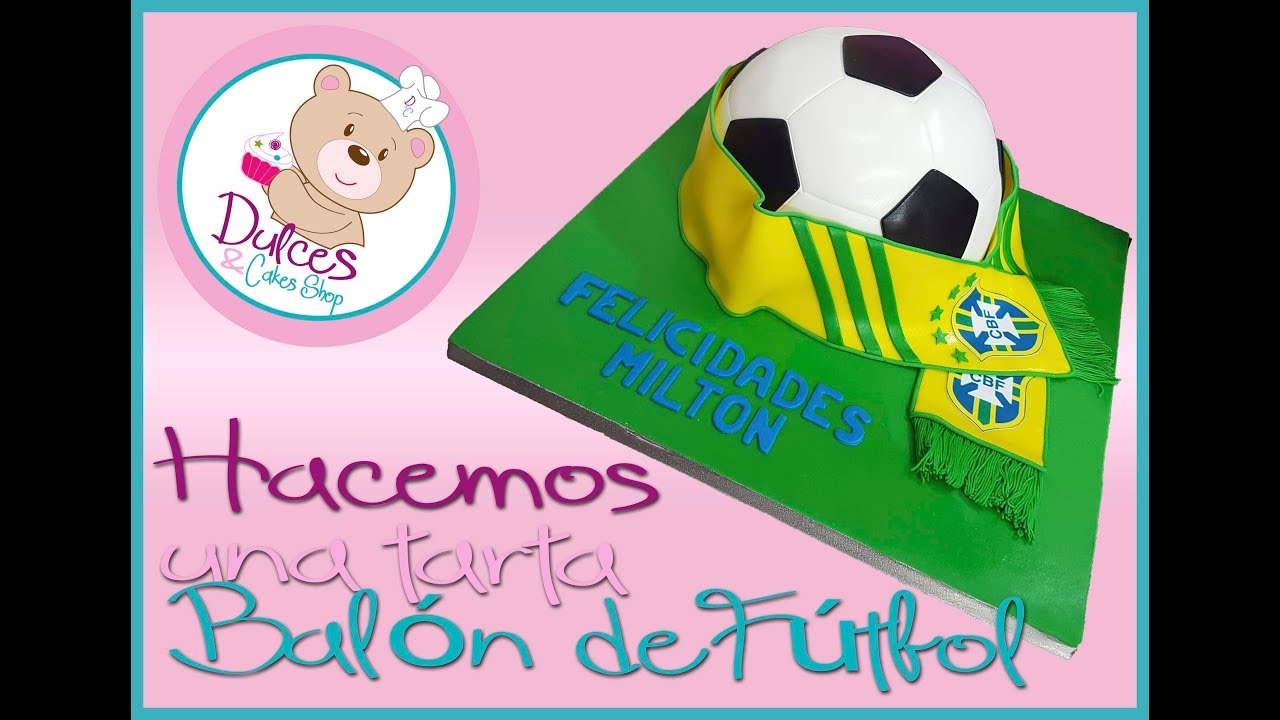 C&oacute;mo decorar una tarta de bal&oacute;n de f&uacute;tbol, con bufanda decorativa