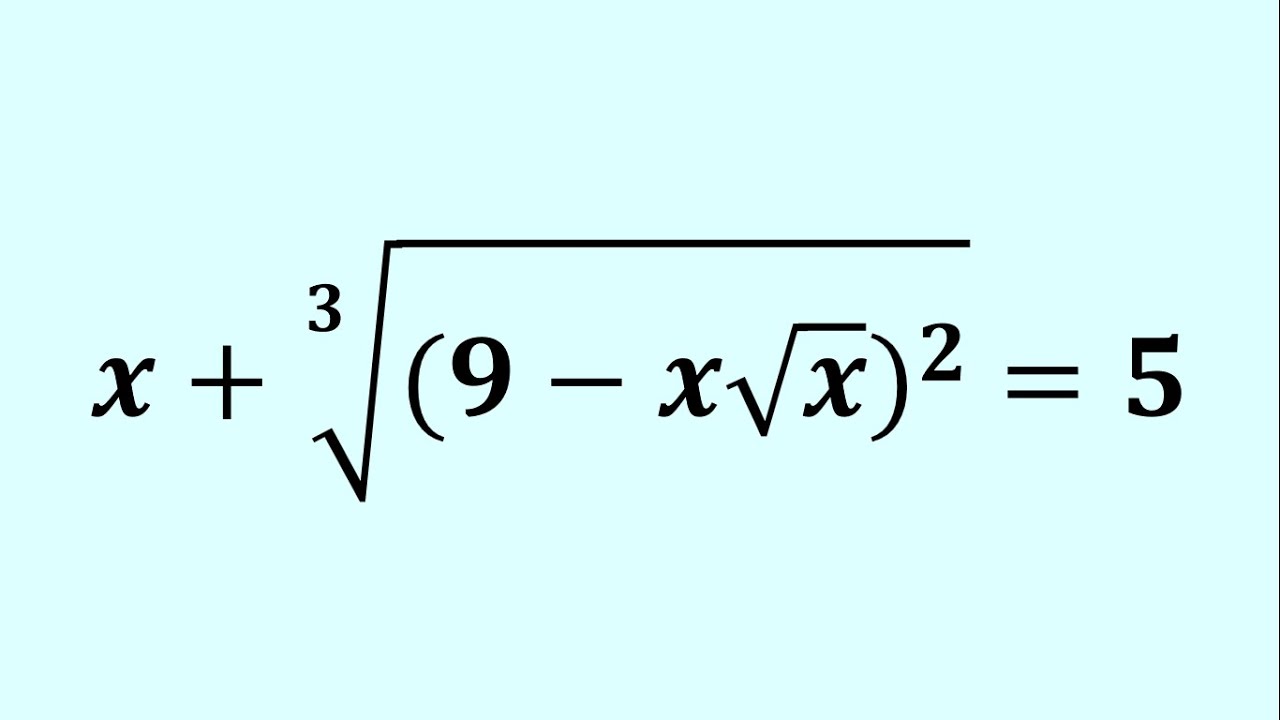 Can You Crack This Radical Equation? | An Algebra Challenge