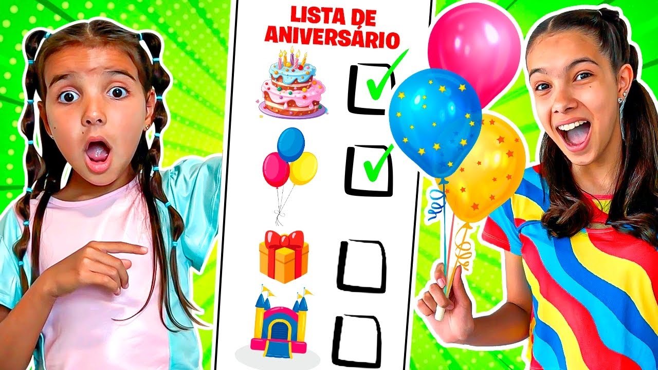 Julinha e Manu Preparando a Melhor Festa de Aniversário de ÚLTIMA HORA! - Lista de tarefas