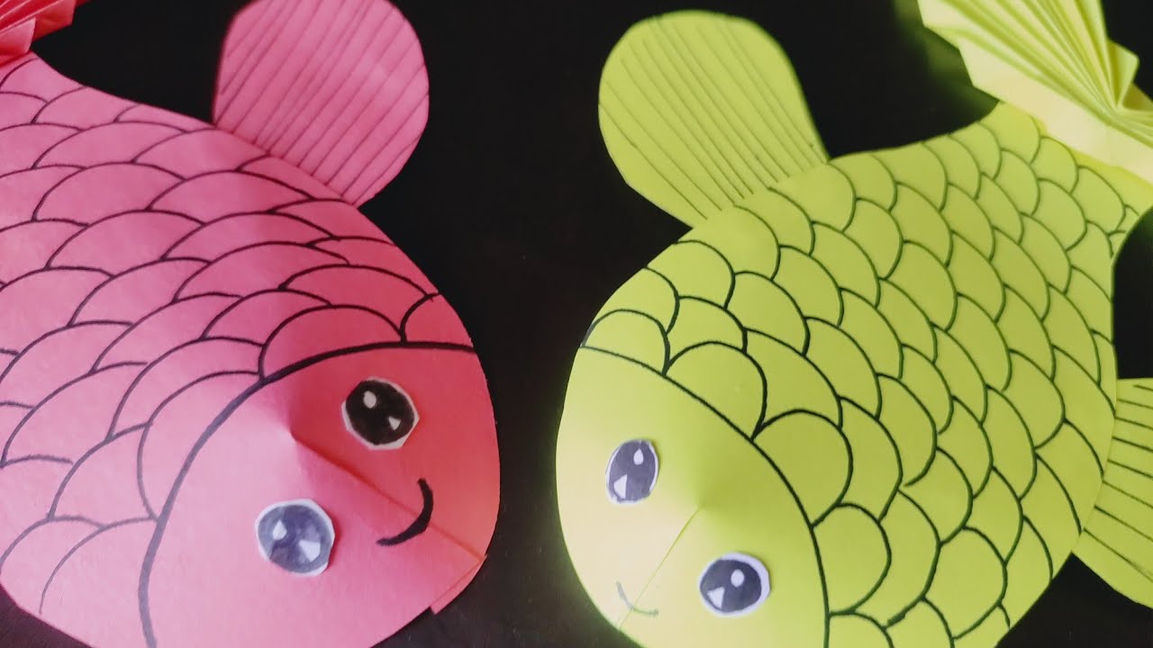 Colourful Paper Fish 🐟 Craft || Easy Fish 🐟 Paper Craft || Simple Paper Fish Making Step by Step 