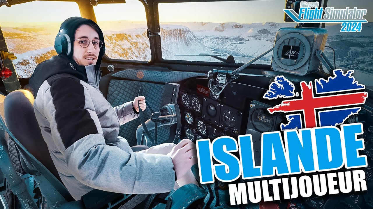 🔴 [#1] Paysages d'Islande en avion (DC-3) ✈️ Flight Simulator 2024 